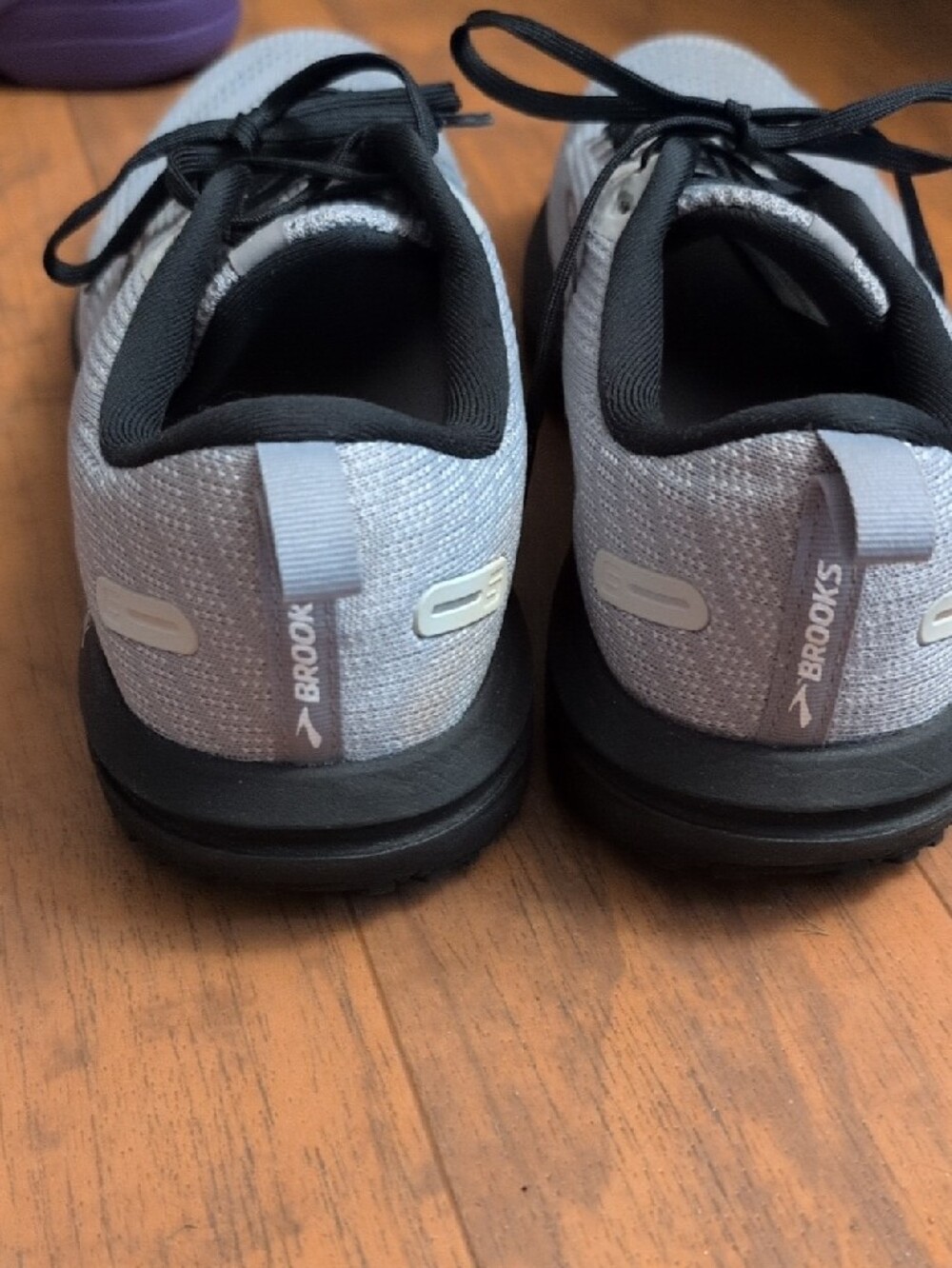 Men's Brooks Revel Gray and Black Athletic Running Shoes - Picture 3 of 6